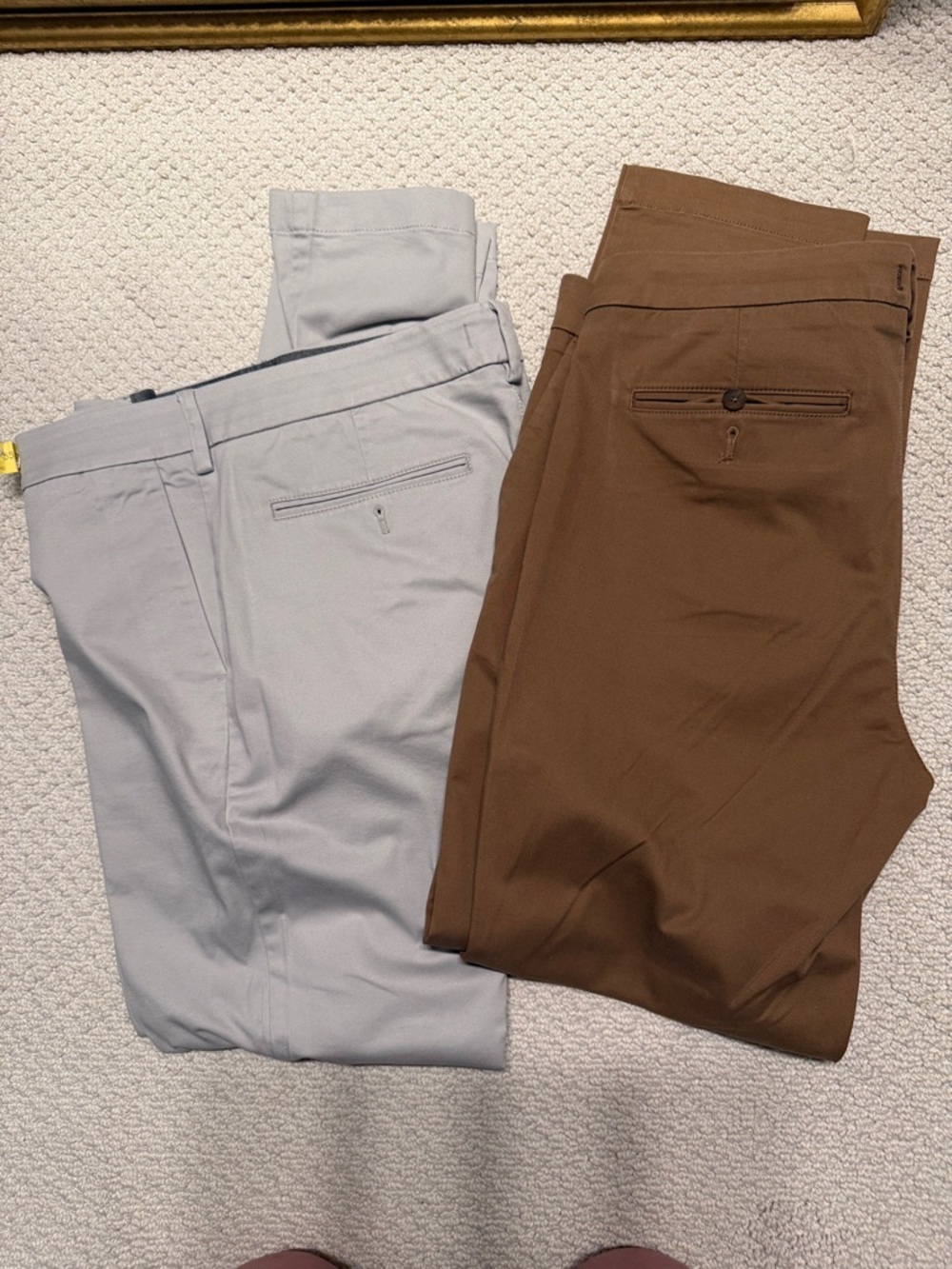 Bundle Express Men's Chinos in Light Gray and Brown